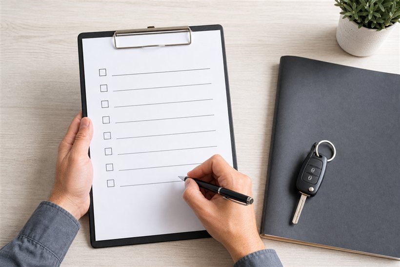 Checklist de documentos de veículo